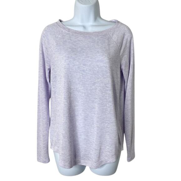 Loft Women's Sweater XS Light Purple Raglan Long Sleeve Lightweight Heathered - Picture 1 of 6